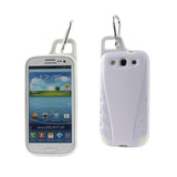 Reiko Samsung Galaxy S3 Dropproof Workout Hybrid Case with Hook in White | MaxStrata