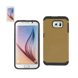 Reiko Samsung Galaxy S6 Slim Armor Hybrid Tough Case in Gold | MaxStrata