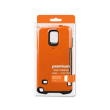 Reiko Samsung Galaxy Note 4 Candy Shield Case with Card Holder in Orange | MaxStrata
