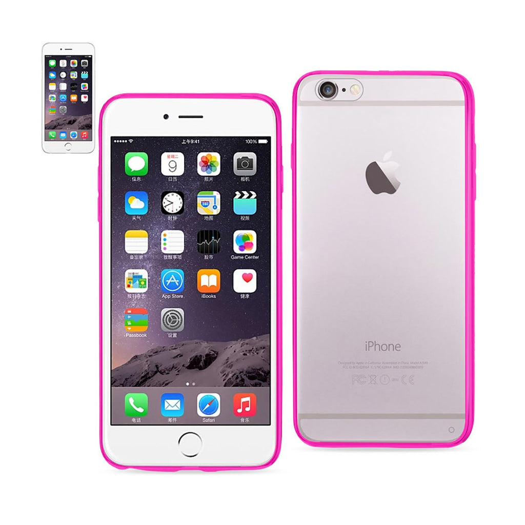 Reiko iPhone 6 Plus/ 6S Plus Clear Back Frame Bumper Case in Pink | MaxStrata