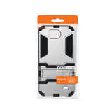 Reiko ZTE Overture 2 Hybrid Metallic Case with Kickstand in Black Silver | MaxStrata