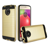 Reiko Motorola Moto E4 Plus Hybrid Metal Brushed Texture Case in Gold | MaxStrata