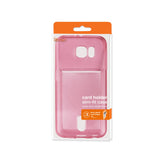 Reiko Samsung Galaxy S6reiko Semi Clear Case with Card Holder in Clear Hot Pink | MaxStrata