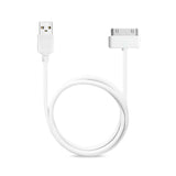 Reiko iPhone 4G 1 AMP 3-in-1 Car Charger Wall Adapter with Cable in White | MaxStrata