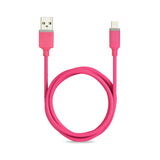 Reiko iPhone SE/ 5S/ 5 1 AMP 3-in-1 Car Charger Wall Adapter with Cable in Hot Pink | MaxStrata