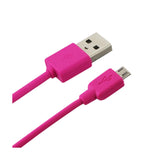 Reiko Micro 1 AMP 3-in-1 Car Charger Wall Adapter with USB Cable in Hot Pink | MaxStrata