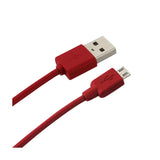 Reiko Micro 1 AMP 3-in-1 Car Charger Wall Adapter with USB Cable in Red | MaxStrata