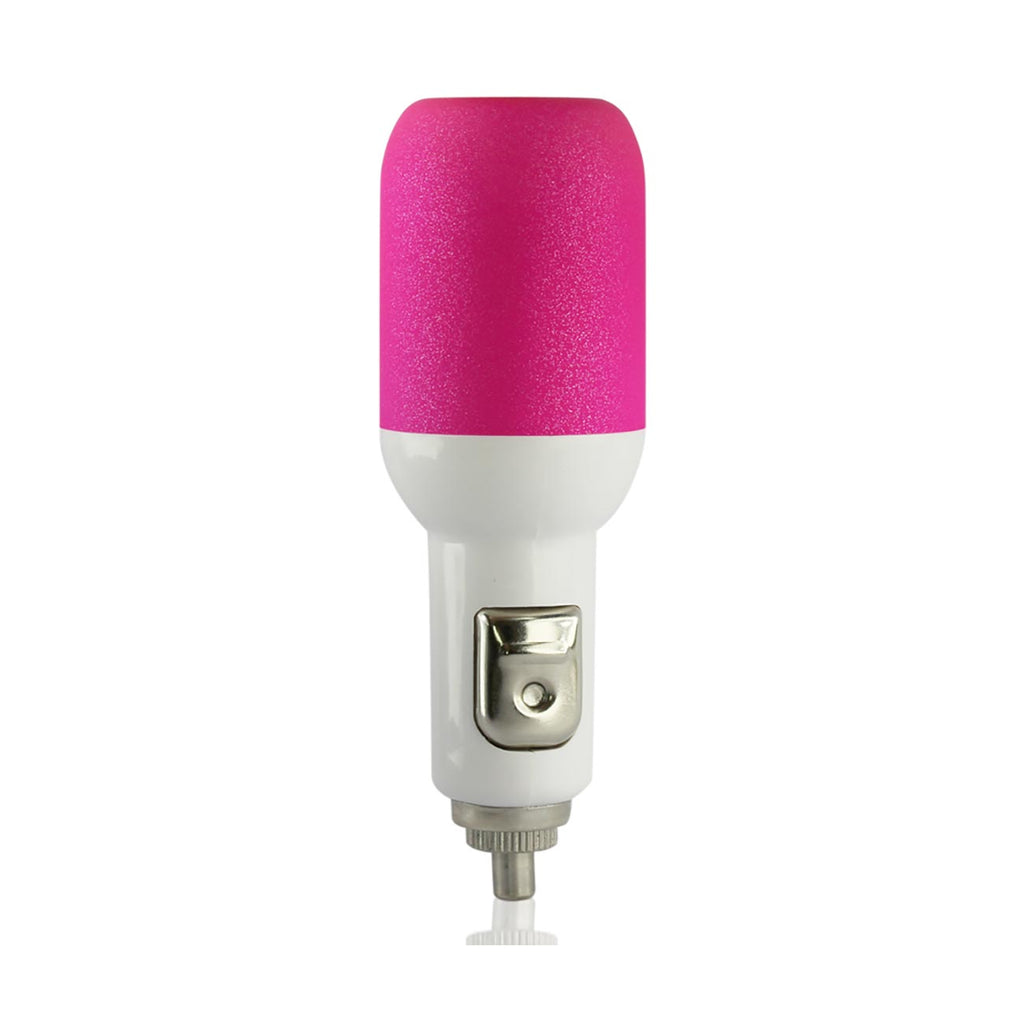 Reiko iPhone 4G 1 AMP USB Car Charger with Cable in Hot Pink | MaxStrata