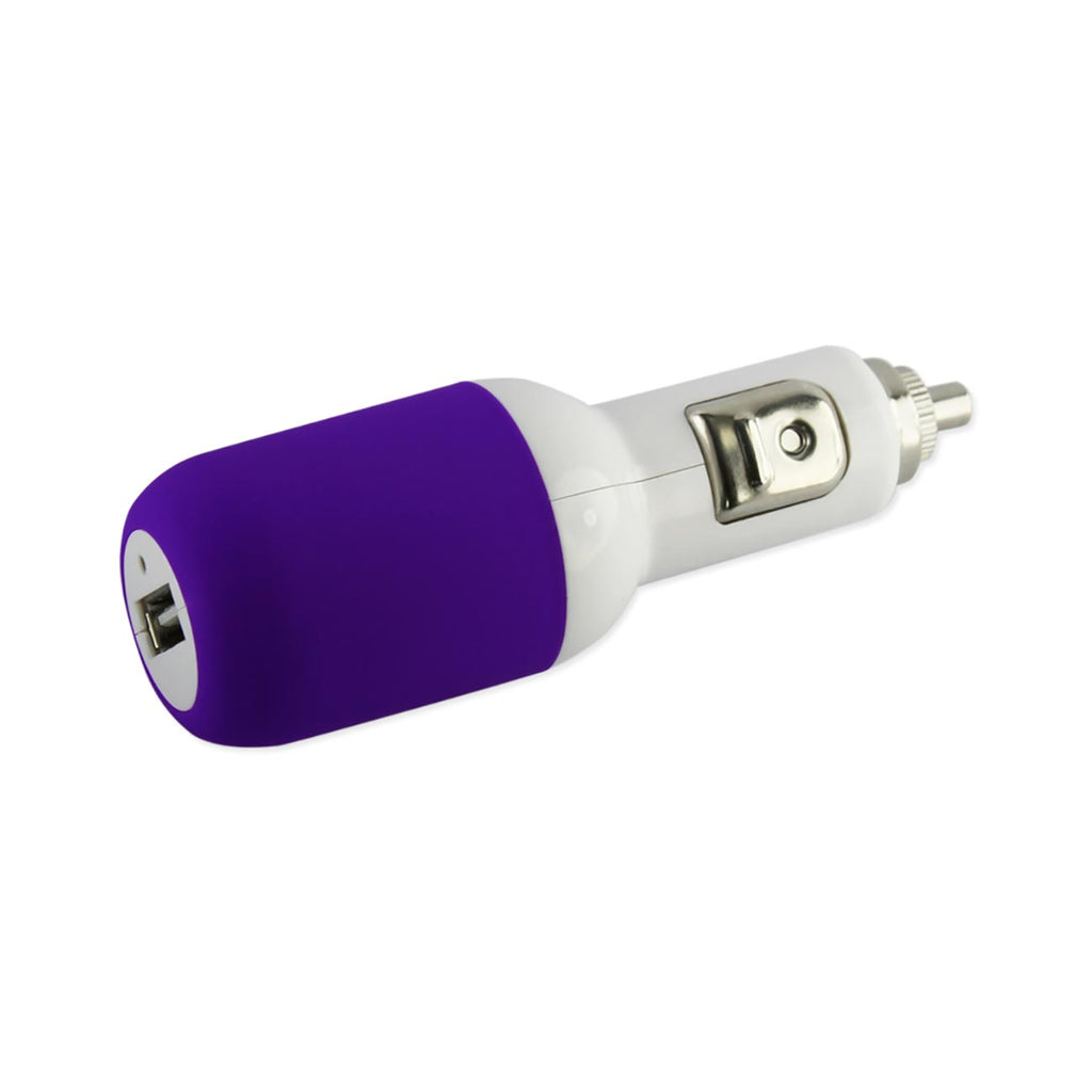 Reiko iPhone 4G 1 AMP USB Car Charger with Cable in Purple | MaxStrata