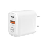 Reiko 20W PD Dual Ports Travel Wall Charger Adapter Fast Charging with 4Ft USB-C to 8-Pin Cable | MaxStrata