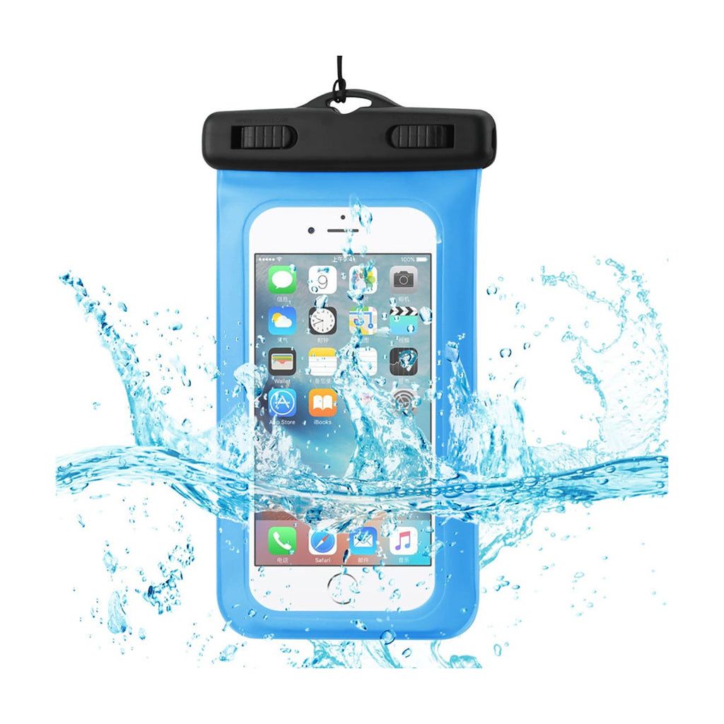 Reiko Waterproof Case for 4.7 Inches Devices with Floating Adjustable Wrist Strap in Blue | MaxStrata