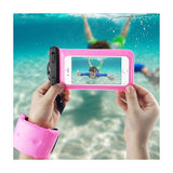 Reiko Waterproof Case for 4.7 Inches Devices with Floating Adjustable Wrist Strap in Hot Pink | MaxStrata