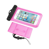 Reiko Waterproof Case for 4.7 Inches Devices with Floating Adjustable Wrist Strap in Hot Pink | MaxStrata