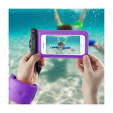 Reiko Waterproof Case for 4.7 Inches Devices with Floating Adjustable Wrist Strap in Purple | MaxStrata