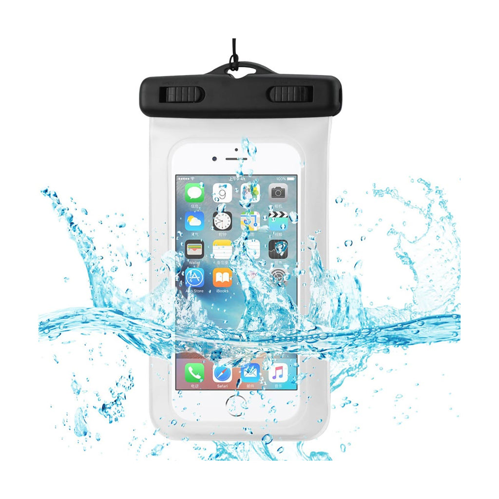 Reiko Waterproof Case for 4.7 Inches Devices with Floating Adjustable Wrist Strap in White | MaxStrata
