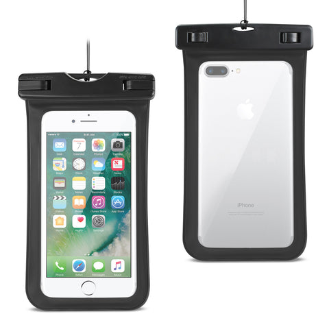 Reiko Waterproof Case for iPhone 6 Plus/ 6S Plus/ 7 Plus or 5.5 Inch Devices with Wrist Strap in Black | MaxStrata