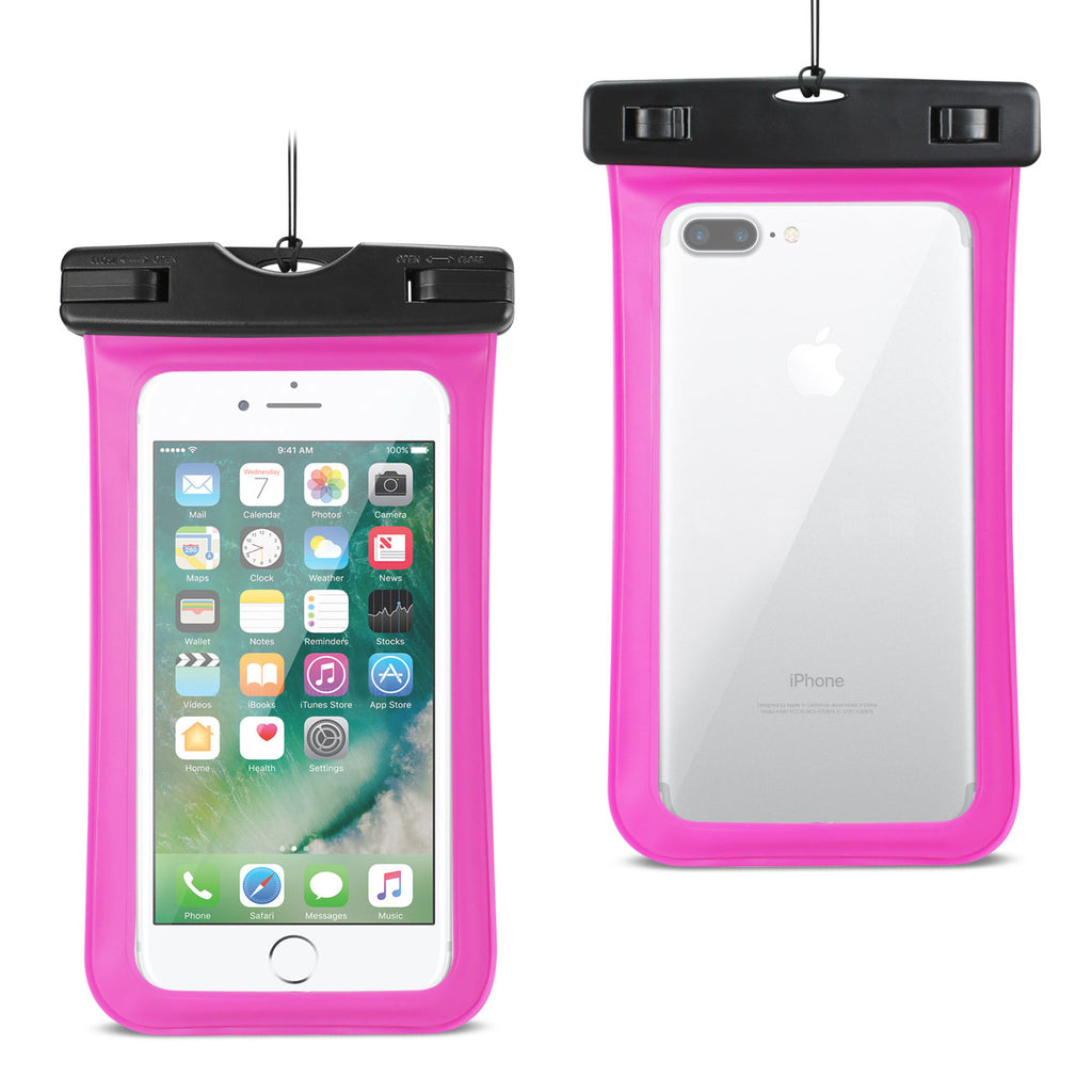 Reiko Waterproof Case for iPhone 6 Plus/ 6S Plus/ 7 Plus or 5.5 Inch Devices with Wrist Strap in Pink | MaxStrata