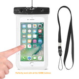 Reiko Waterproof Case for iPhone 6 Plus/ 6S Plus/ 7 Plus or 5.5 Inch Devices with Wrist Strap in White | MaxStrata