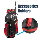 Axglo A211 Lightweight Golf Cart Bag | 15 Full-Length Dividers with Putter Well