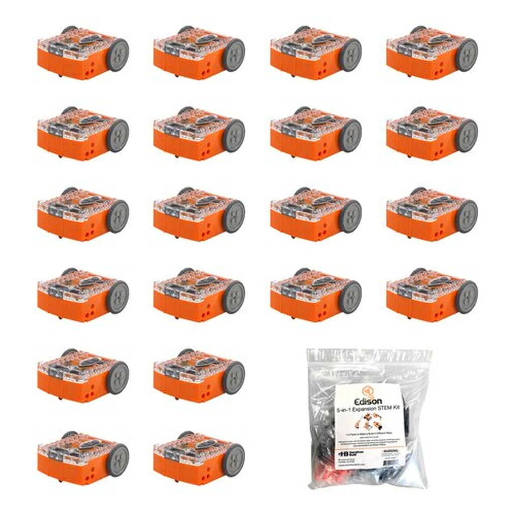 HamiltonBuhl Edison Educational Robot Kit - Set of 20 - STEAM - Robotics and Coding