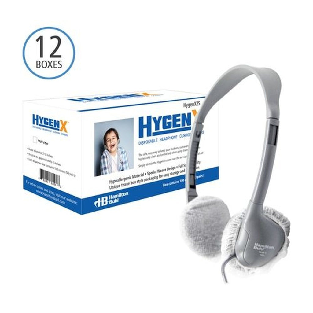 HamiltonBuhl Disposable Ear Cushion Covers, 2.5" Personal, 12 Boxes | MaxStrata®