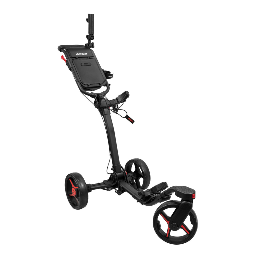 Axglo V3 Golf Push Cart - 3-Wheel - Foldable & Superior Maneuverability