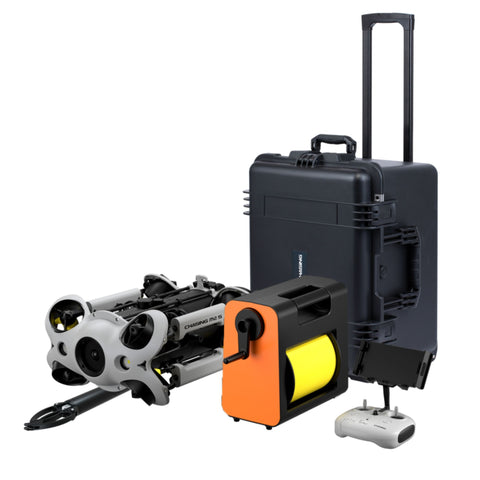 Chasing M2 S Underwater Drone - 100M Value Pack with Arm +Trolley Case | Industrial-Grade Underwater ROV with 4K Camera | MaxStrata®