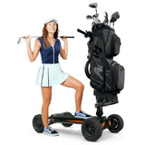 CycleBoard X-Quad 3000 Golf Electric Scooter with Bag Mount - 14" x 5" Tires