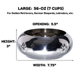 Unspill-a-Bowl® Stainless Steel Dog Bowl - Paws Pattern | No Spill, Long Ears, Slow Feeding, & Travel Bowl | MaxStrata®
