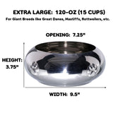Unspill-a-Bowl® Stainless Steel Dog Bowl - Paws Pattern | No Spill, Long Ears, Slow Feeding, & Travel Bowl | MaxStrata®