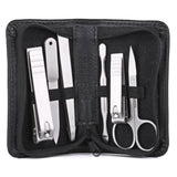 Dopp 6-Piece Manicure Set with Black Vegan Leather Zip Case | MaxStrata®