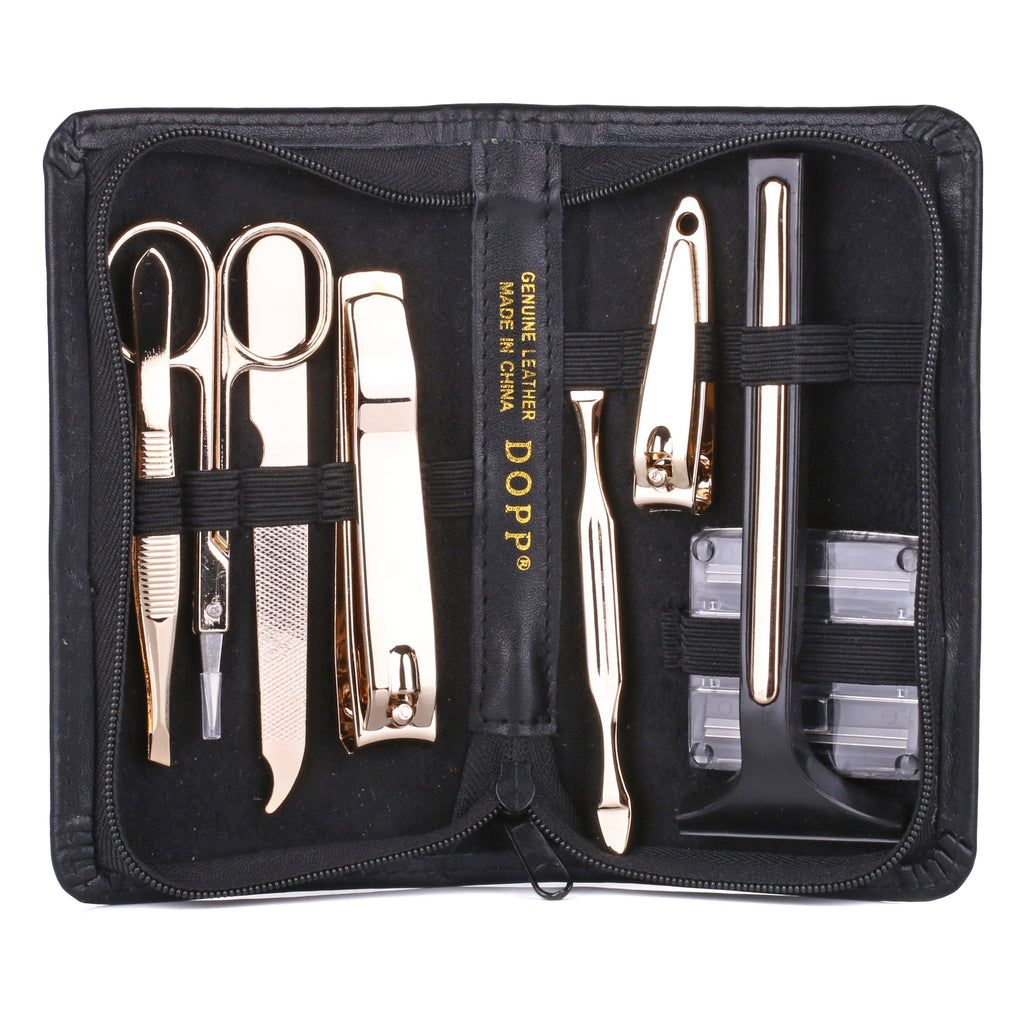 Dopp Mens Buxton Dopp 8-Piece Genuine Leather Manicure Set | MaxStrata®