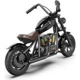 HYPER GOGO Challenger 12 Plus Kids Electric Motorcycle + App – UL2272 Compliant, Smart Ride-On Chopper Bike with RGB Lights, Navigation, Sounds & Smoke Effects