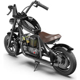 HYPER GOGO Challenger 12 Plus Kids Electric Motorcycle – UL2272 Compliant, Retro Chopper Style Ride-On Bike with Lights, Sounds, Smoke & All-Terrain Tires