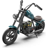 HYPER GOGO Challenger 12 Plus Kids Electric Motorcycle + App – UL2272 Compliant, Smart Ride-On Chopper Bike with RGB Lights, Navigation, Sounds & Smoke Effects
