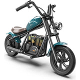 HYPER GOGO Challenger 12 Plus Kids Electric Motorcycle – UL2272 Compliant, Retro Chopper Style Ride-On Bike with Lights, Sounds, Smoke & All-Terrain Tires