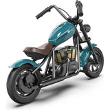 HYPER GOGO Challenger 12 Plus Kids Electric Motorcycle – UL2272 Compliant, Retro Chopper Style Ride-On Bike with Lights, Sounds, Smoke & All-Terrain Tires
