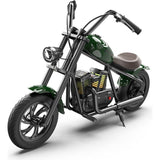 HYPER GOGO Challenger 12 Plus Kids Electric Motorcycle + App – UL2272 Compliant, Smart Ride-On Chopper Bike with RGB Lights, Navigation, Sounds & Smoke Effects