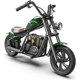 HYPER GOGO Challenger 12 Plus Kids Electric Motorcycle – UL2272 Compliant, Retro Chopper Style Ride-On Bike with Lights, Sounds, Smoke & All-Terrain Tires