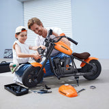 HYPER GOGO Challenger 12 Plus Kids Electric Motorcycle + App – UL2272 Compliant, Smart Ride-On Chopper Bike with RGB Lights, Navigation, Sounds & Smoke Effects