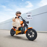 HYPER GOGO Challenger 12 Plus Kids Electric Motorcycle – UL2272 Compliant, Retro Chopper Style Ride-On Bike with Lights, Sounds, Smoke & All-Terrain Tires
