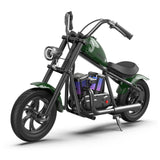 HYPER GOGO Cruiser 12 Plus Kids Electric Motorcycle – Safe Ride-On Motorbike with Fog, Bluetooth Speakers & RGB Lights