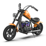 HYPER GOGO Cruiser 12 Plus Kids Electric Motorcycle – Safe Ride-On Motorbike with Fog, Bluetooth Speakers & RGB Lights