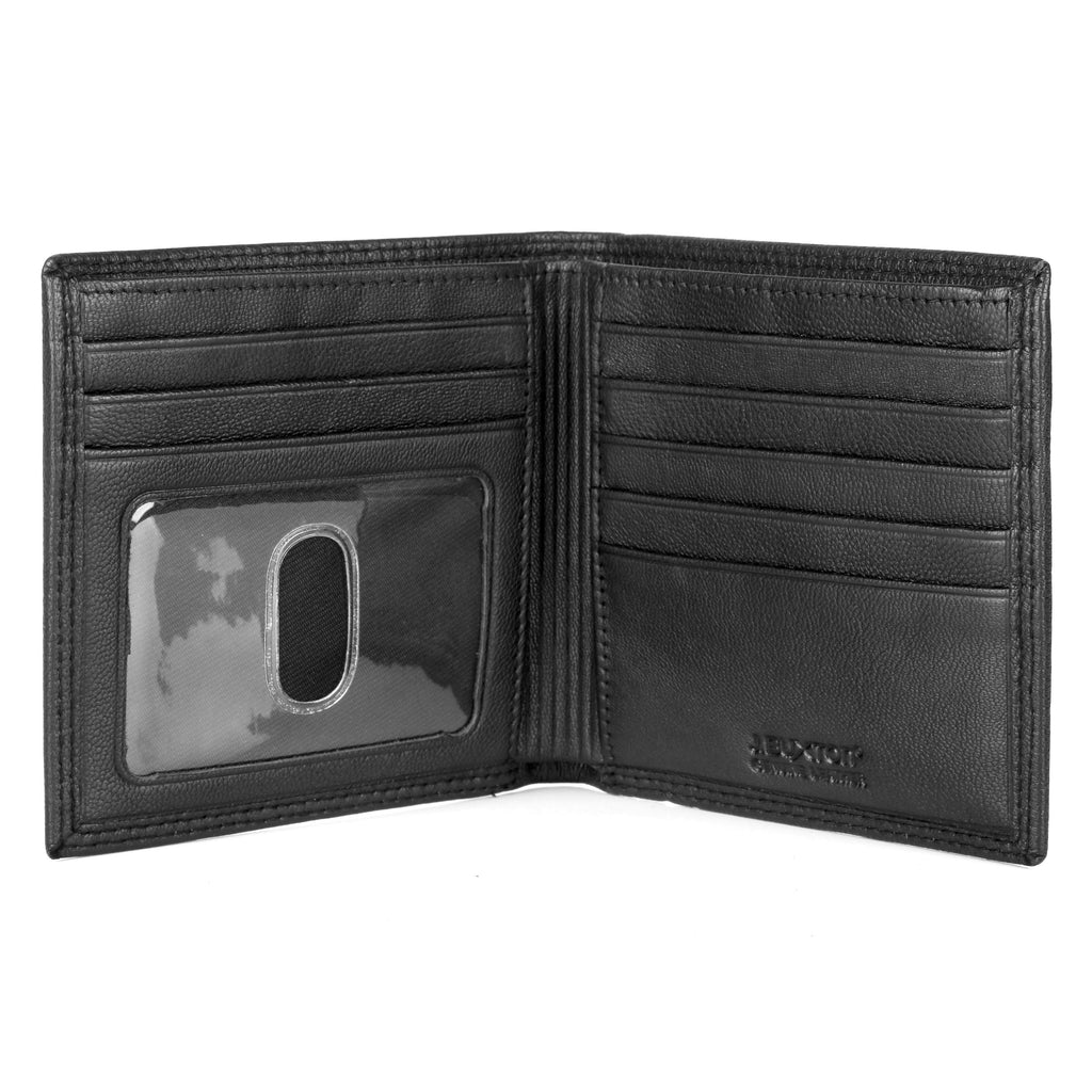 J. Buxton Emblem Cardex Leather Wallet - Black | MaxStrata®