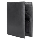 J. Buxton Emblem Credit Card Folio Leather Wallet - Black | MaxStrata®