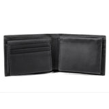 J. Buxton Emblem Double ID Billfold Leather Wallet - Black | MaxStrata®
