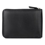 J. Buxton Emblem Zip-Around Billfold Leather Wallet - Black | MaxStrata®