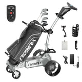 Robera Pro AI Smart Golf Caddy | Electric Follow Cart with Obstacle Avoidance - Silver | MaxStrata®