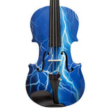 Rozanna's Violins Blue Lightning Violin Outfit | Includes Bow, Rosin, Case & Strings | MaxStrata®