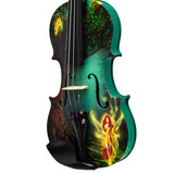Rozanna’s Violins Green Fairy Violin Outfit | Includes Carbon Fiber Bow + Case | MaxStrata®